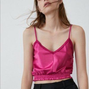 Zara Silky Crop Top